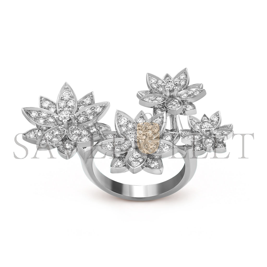 VAN CLEEF ARPELS LOTUS BETWEEN THE FINGER RING, 4 FLOWERS VCARP7TF00